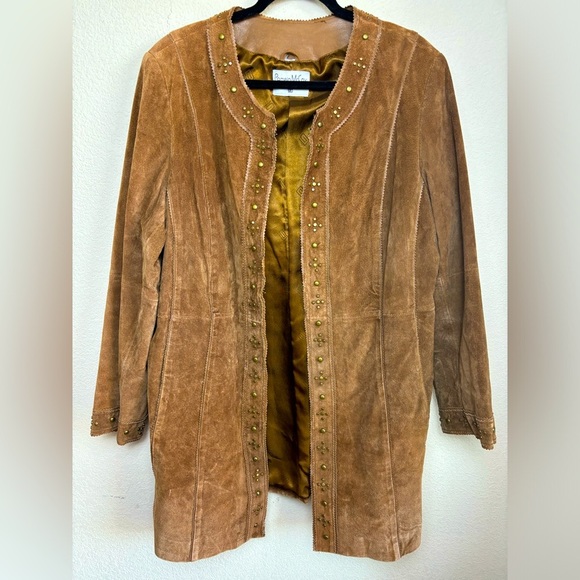 Pamela McCoy Jackets & Blazers - Vintage Pamela McCoy 3/4 Length 100% Suede Studded Western Style Jacket XL